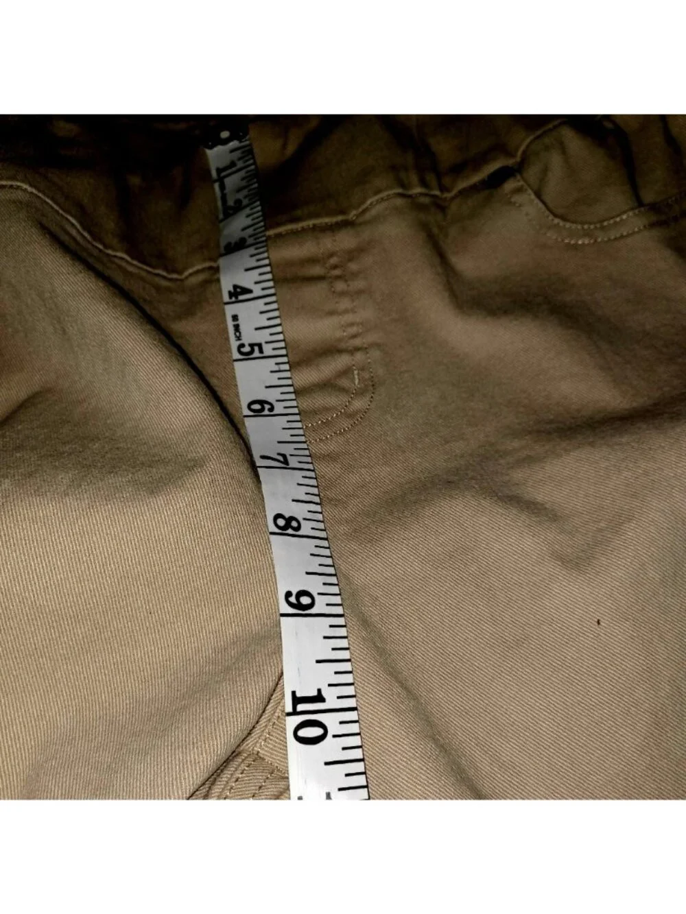 Petite Denim Jeans Tan Straight Leg Pull-On Stretch Pockets Chadwicks Womens 12P